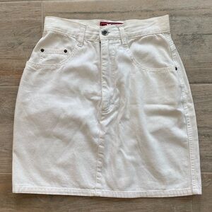 White Denim Skirt vintage Jordache